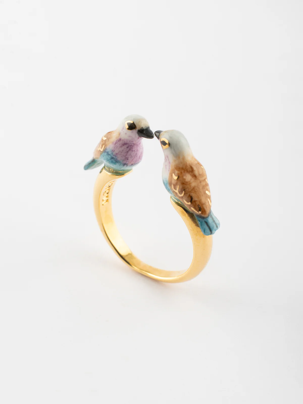 Bague FaceToFace oiseau Rollier