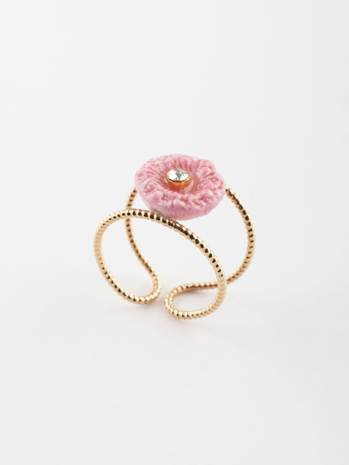 Bague double anneau chardon