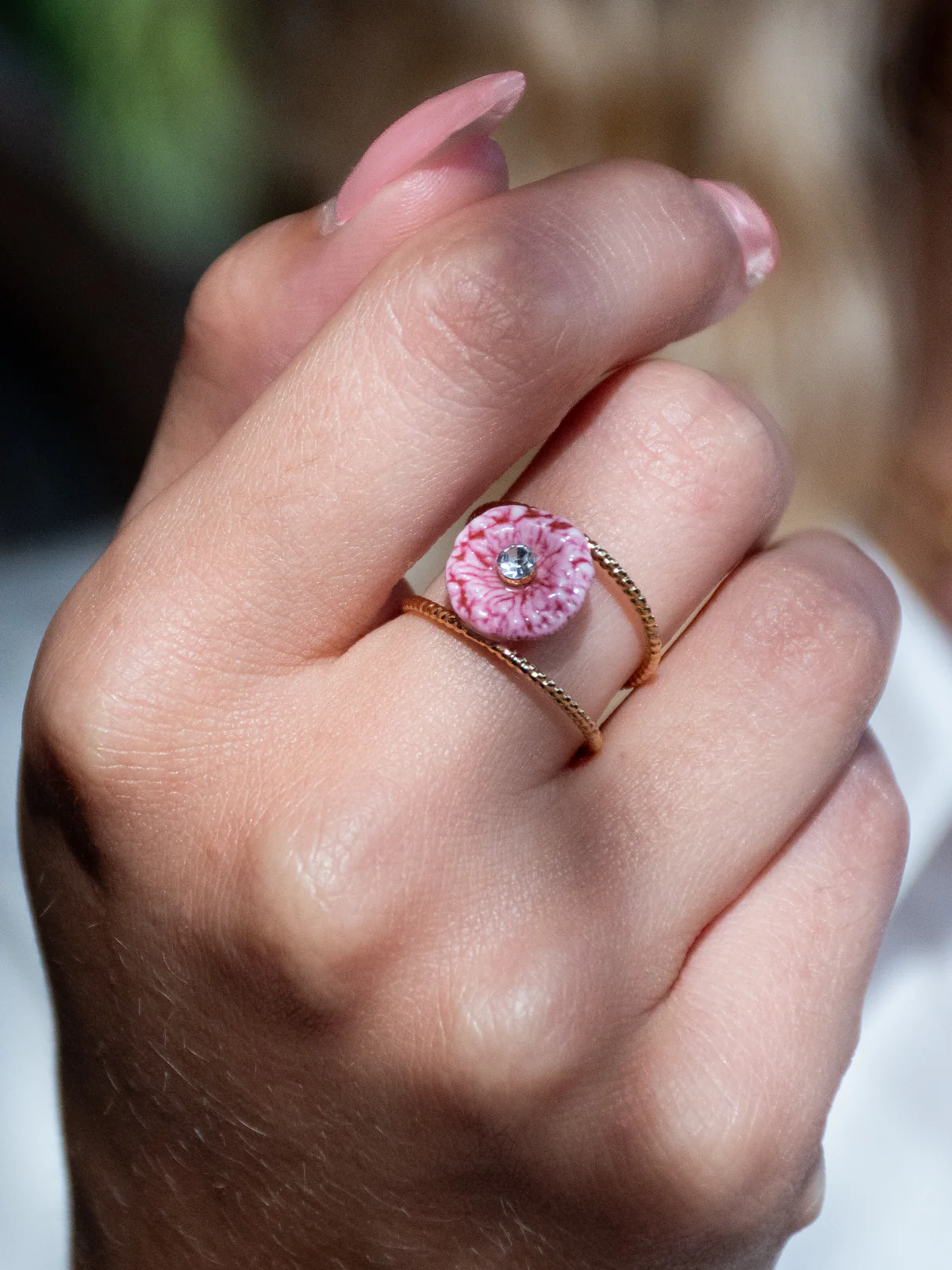 Bague double anneau chardon - Image 2