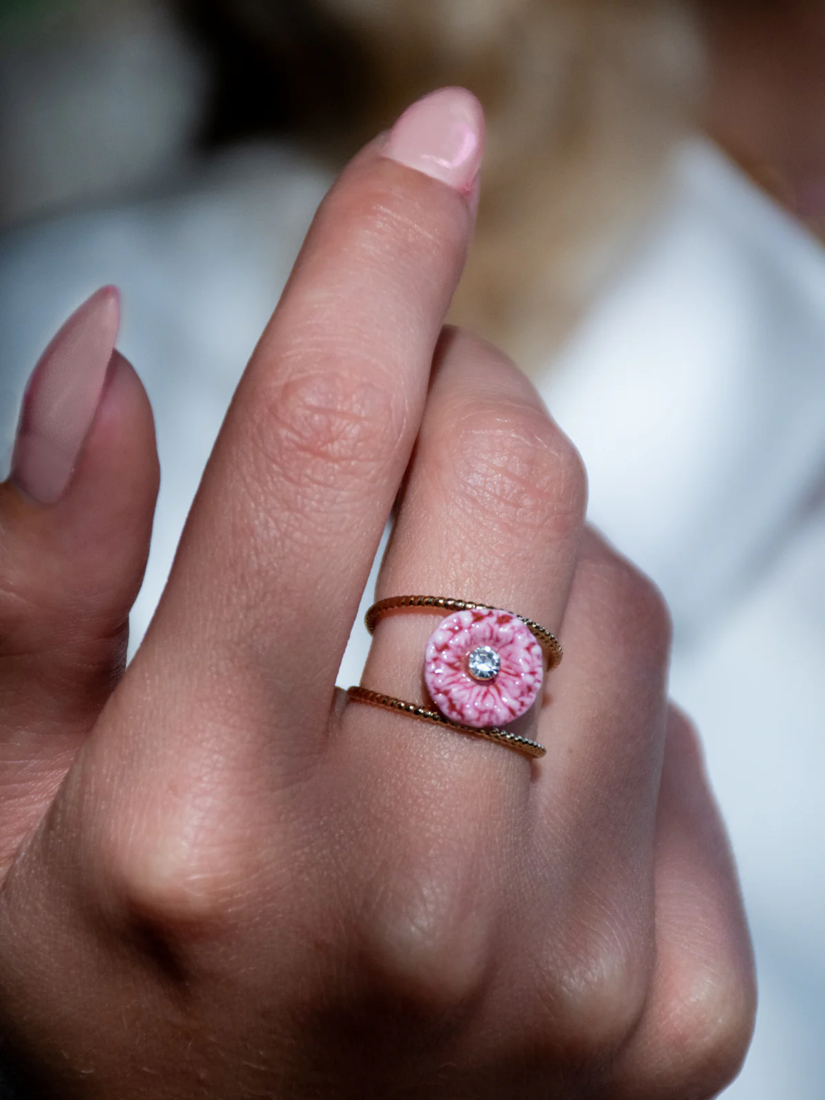 Bague double anneau chardon - Image 3