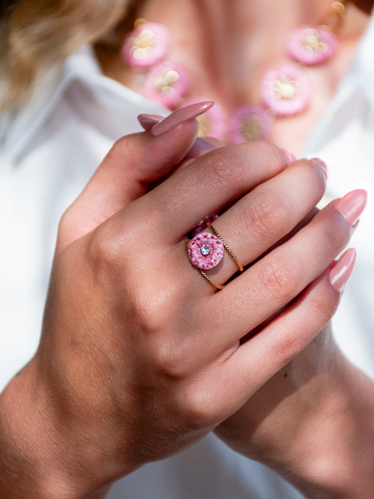 Bague double anneau chardon - Image 4