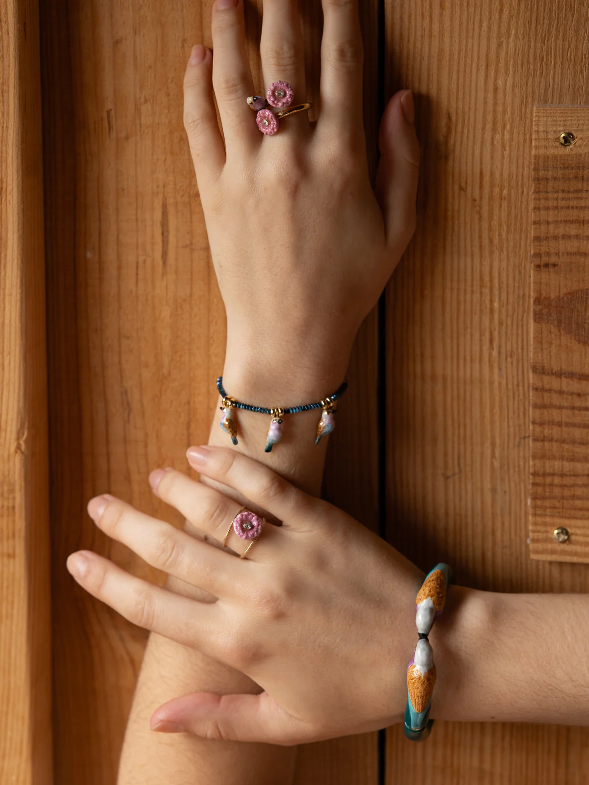 Bague double anneau chardon - Image 5