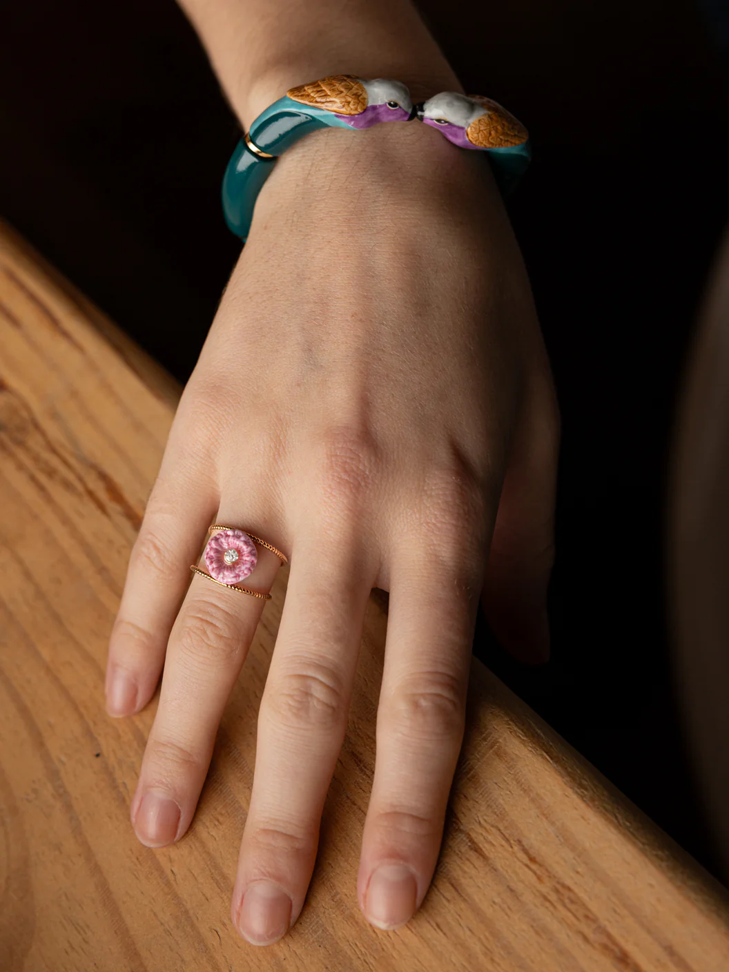 Bague double anneau chardon - Image 6