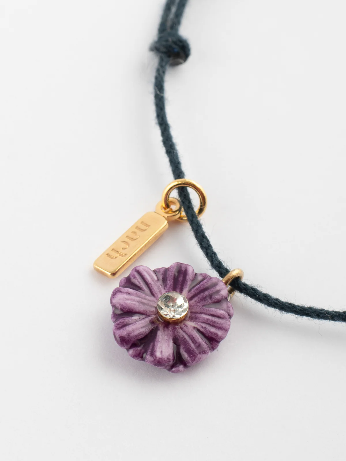 Bracelet cordon chardon violet - Image 3