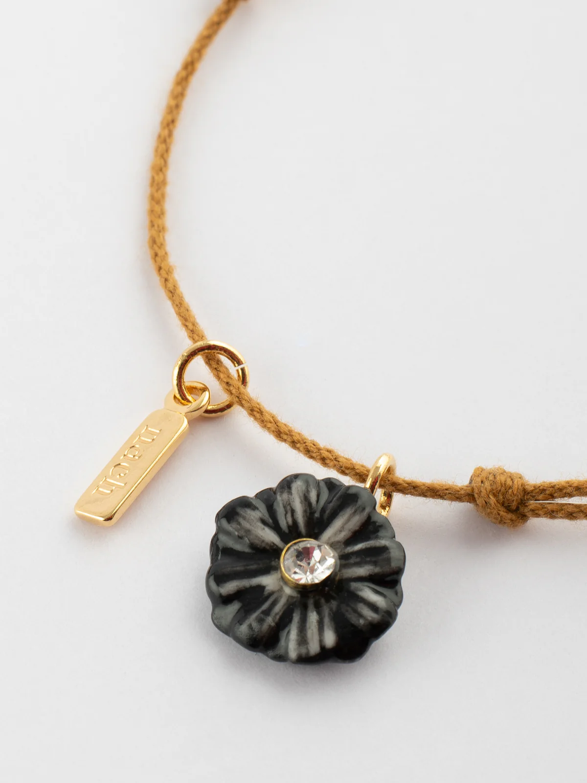 Bracelet cordon chardon noir - Image 3