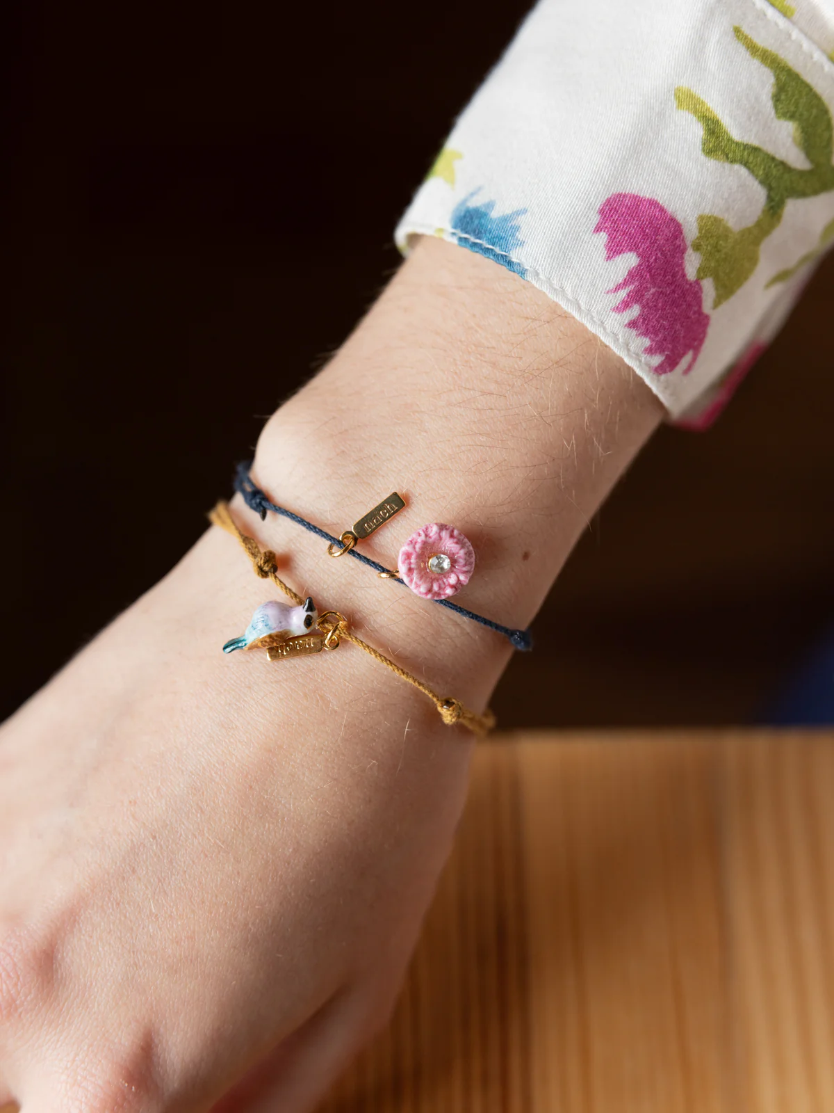 Bracelet cordon oiseau Rollier - Image 2