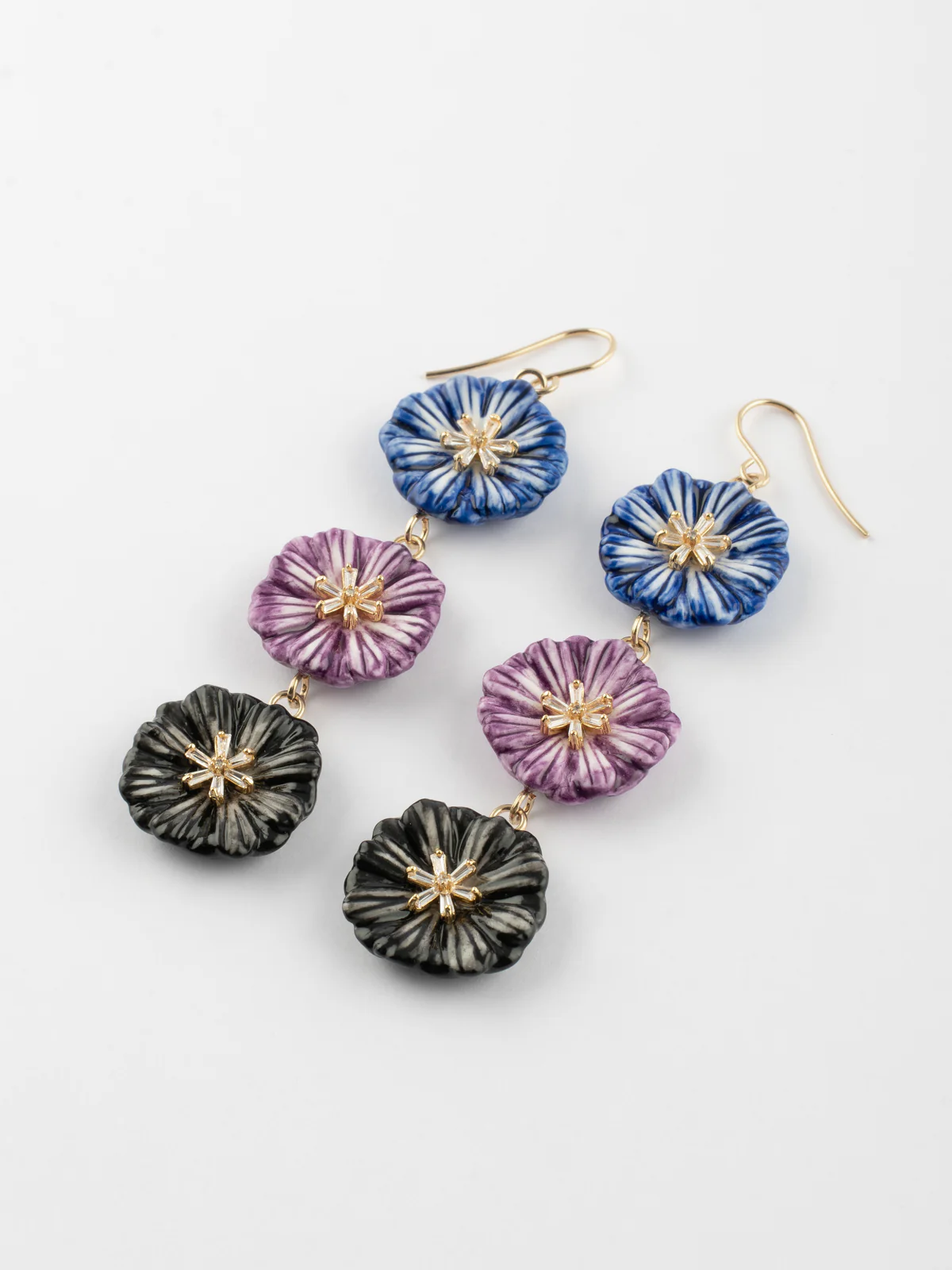 Boucles d'oreilles pendantes grands chardons