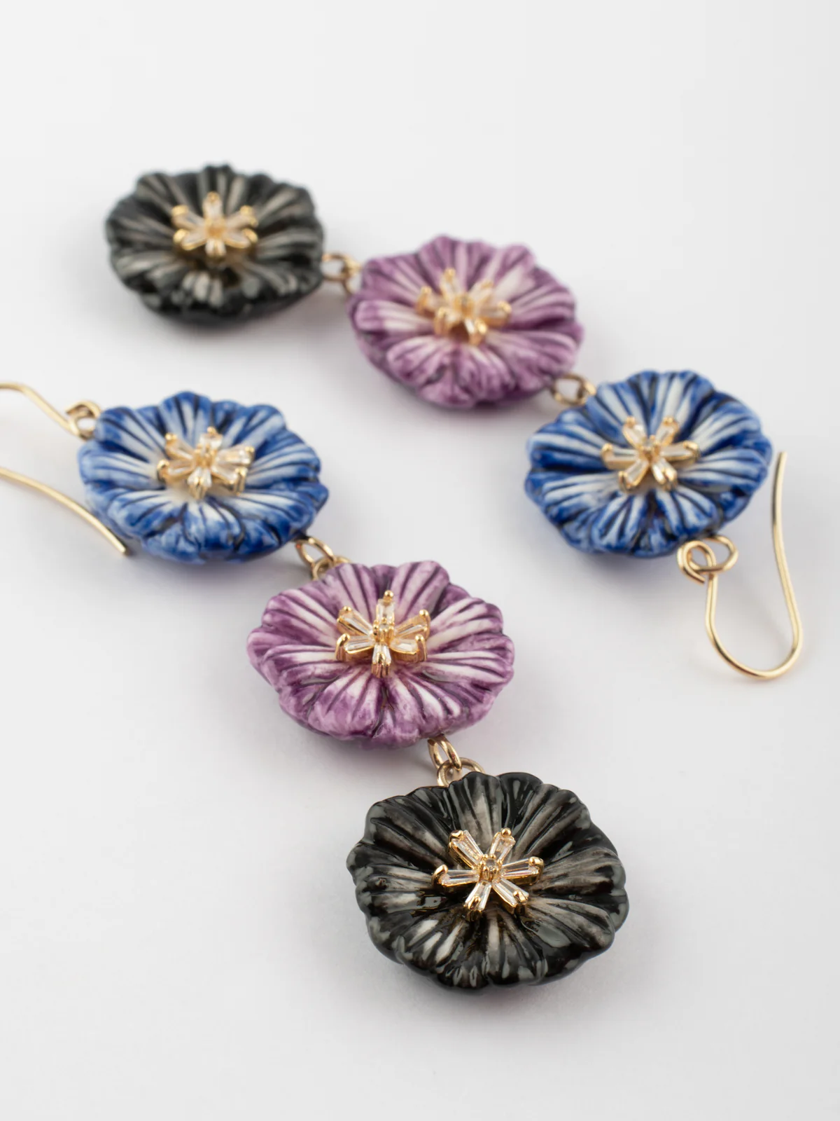 Boucles d'oreilles pendantes grands chardons - Image 4