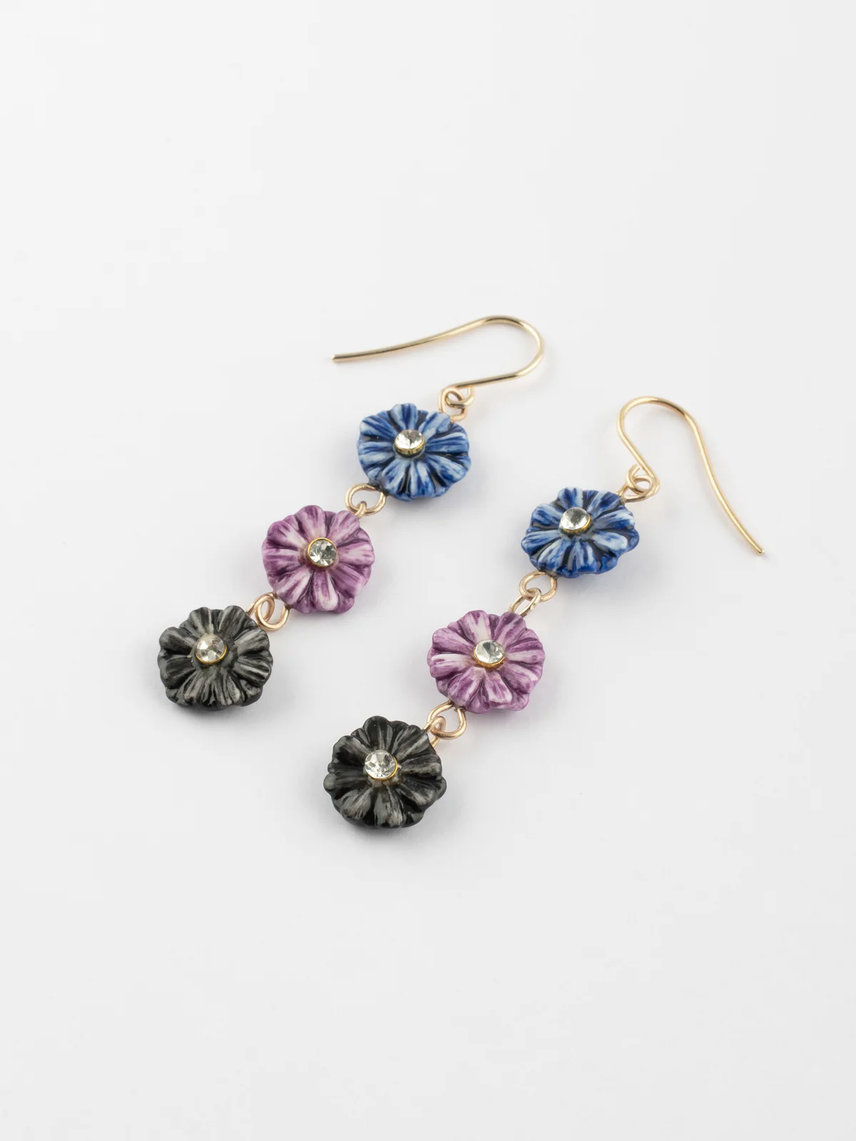 Boucles d'oreilles pendantes petits chardons