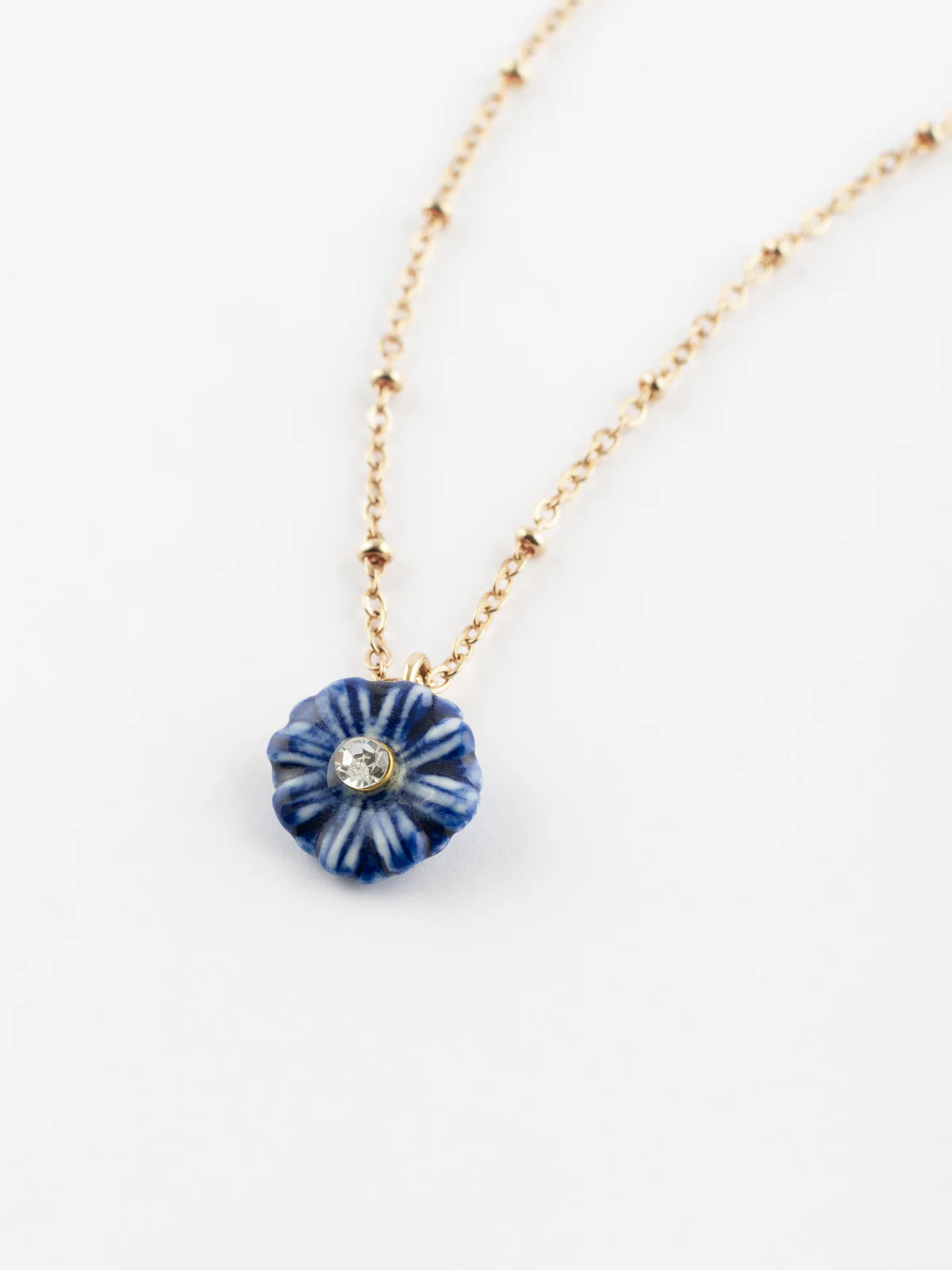 Collier chardon bleu