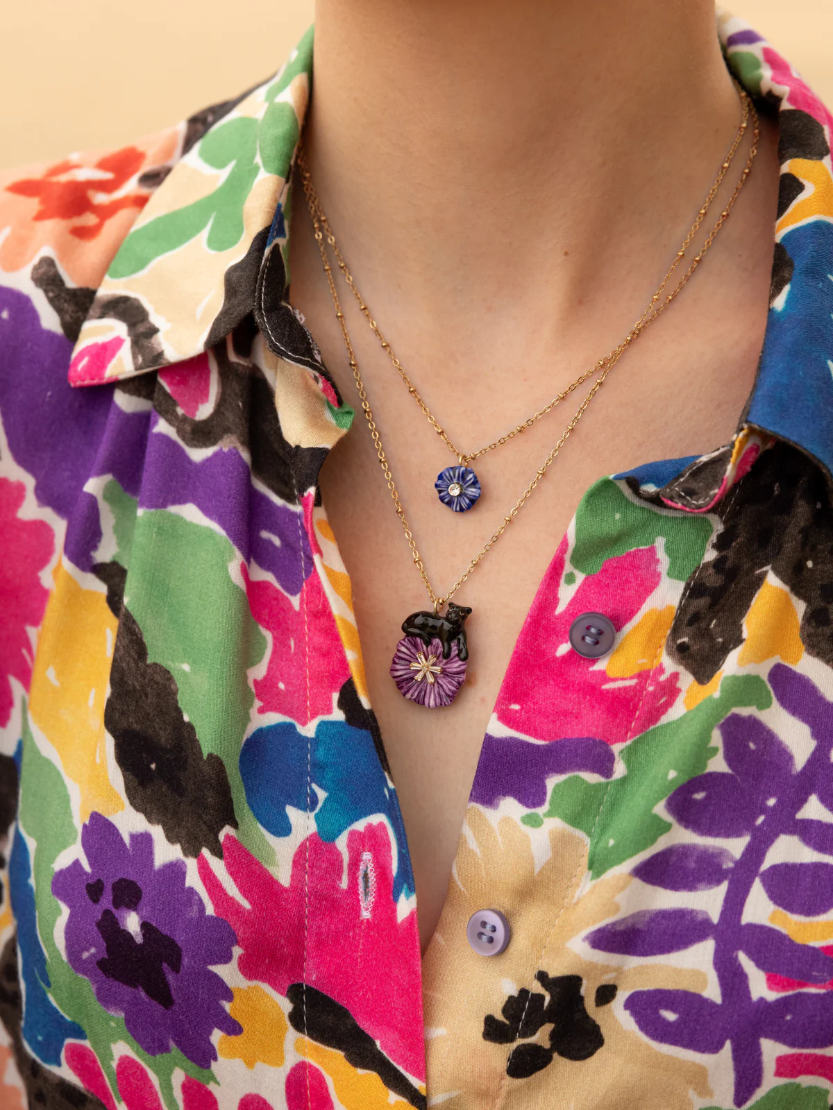 Collier chardon bleu - Image 3