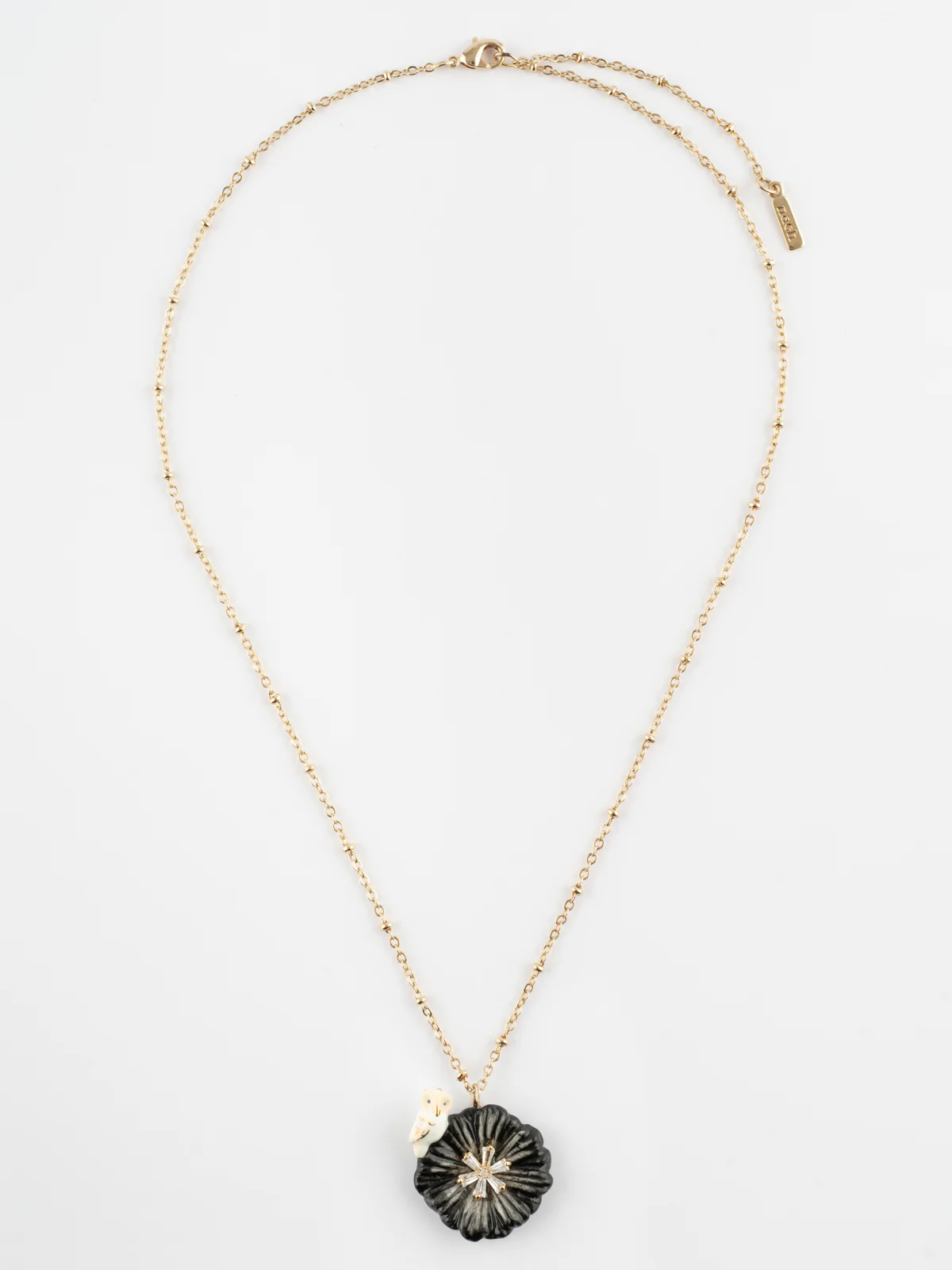 Collier chouette & chardon noir - Image 4