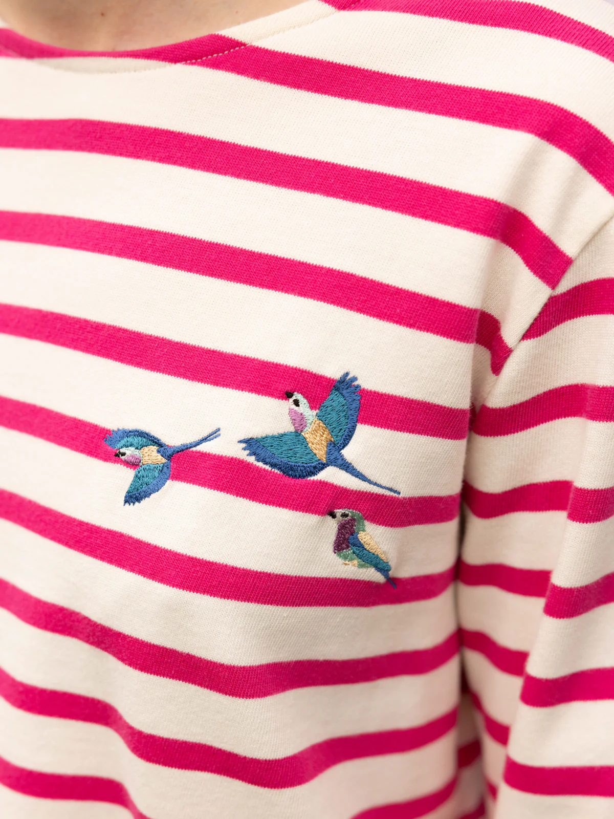 Marinière rose oiseaux - Image 3