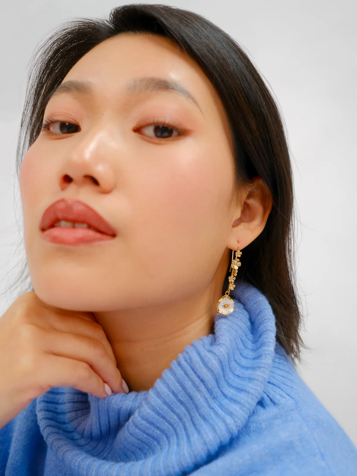 Boucles d'oreilles fleur des neiges - Arctique - Image 4