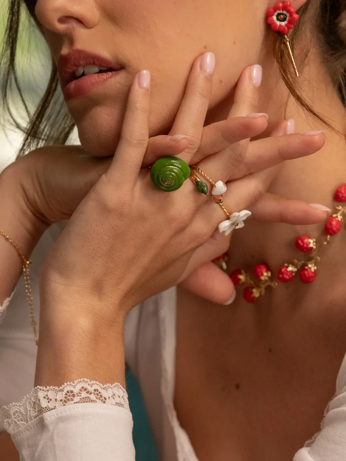 Bague escargot vert - Image 4