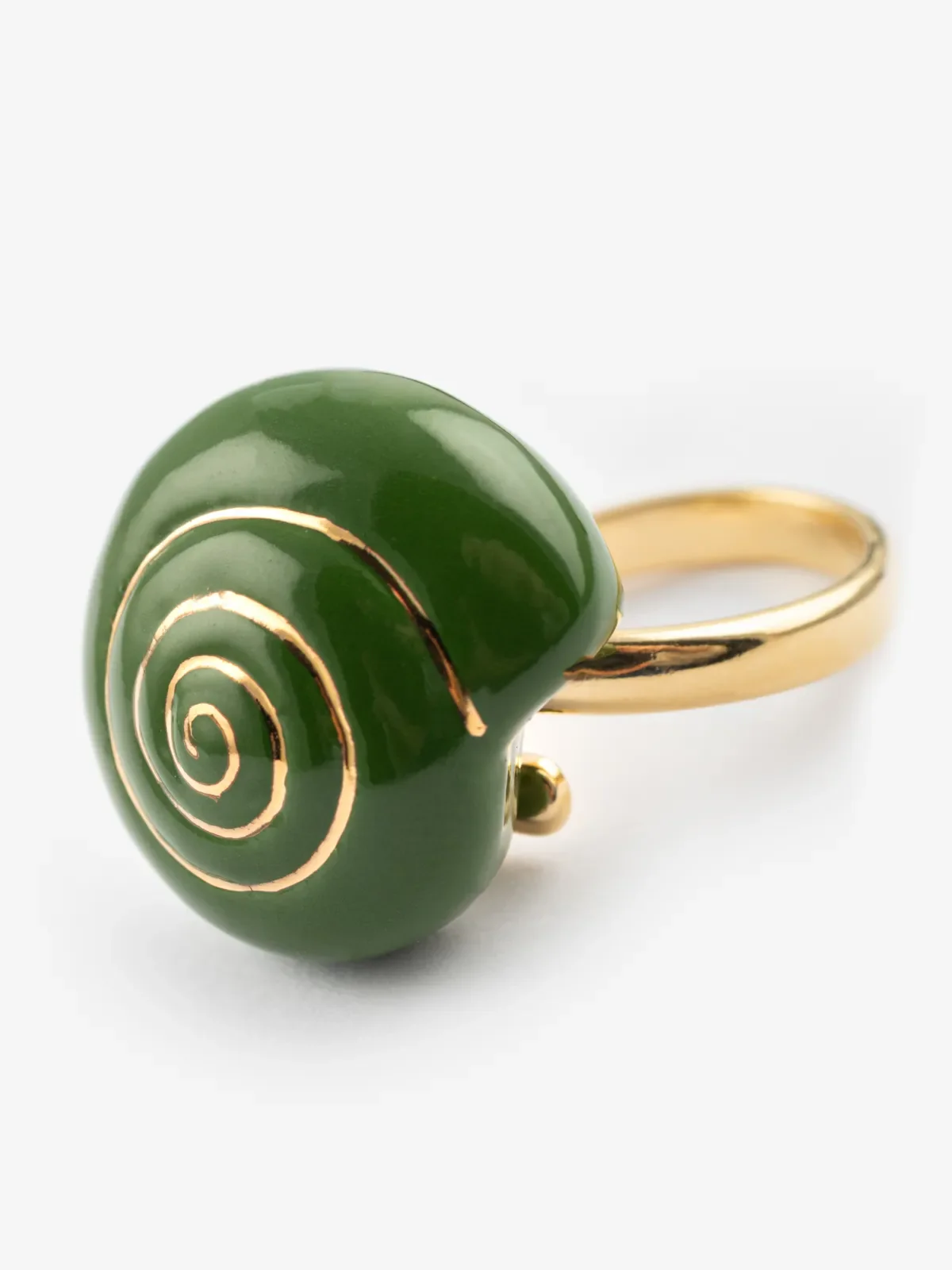 Bague escargot vert - Image 7