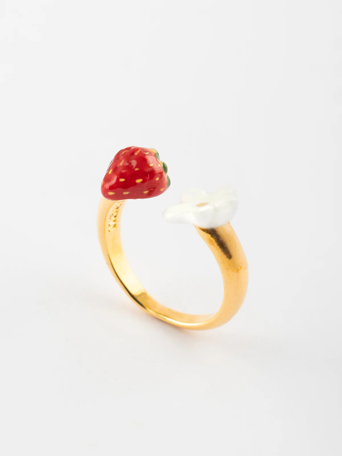 Bague FacetoFace fraise et fleur