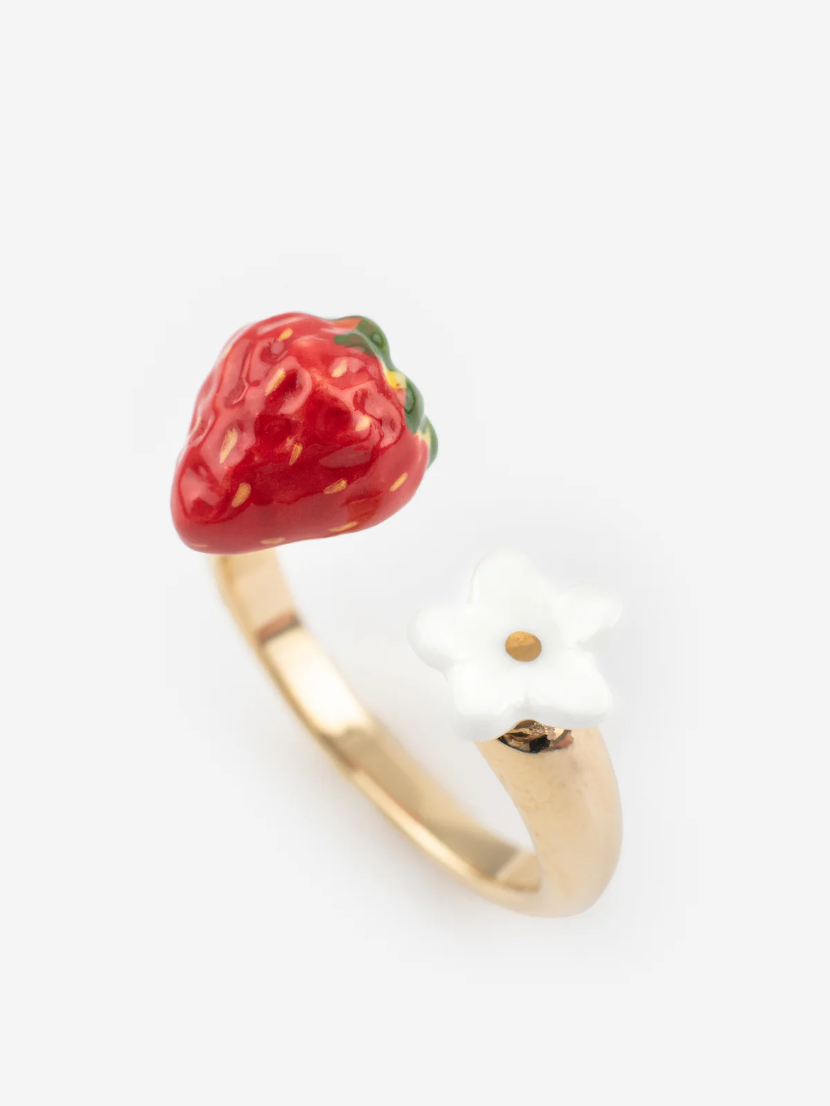 Bague FacetoFace fraise et fleur - Image 5