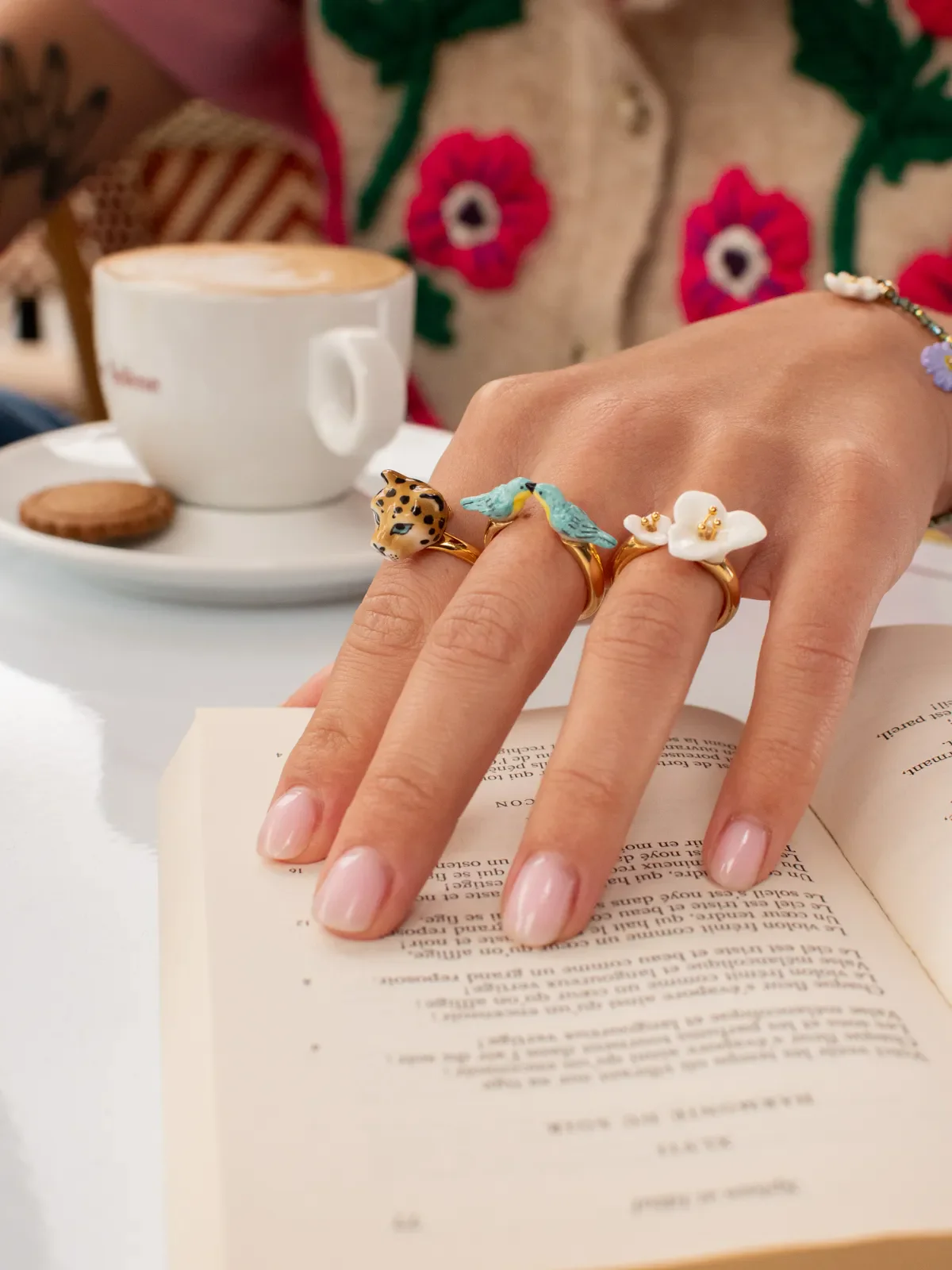 Bague FaceToFace oiseaux Parulines bleues - Image 5