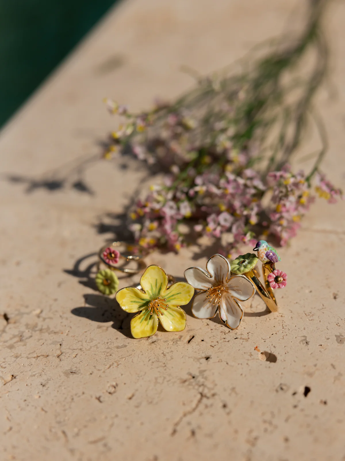 Bague fleur blanche - Image 4