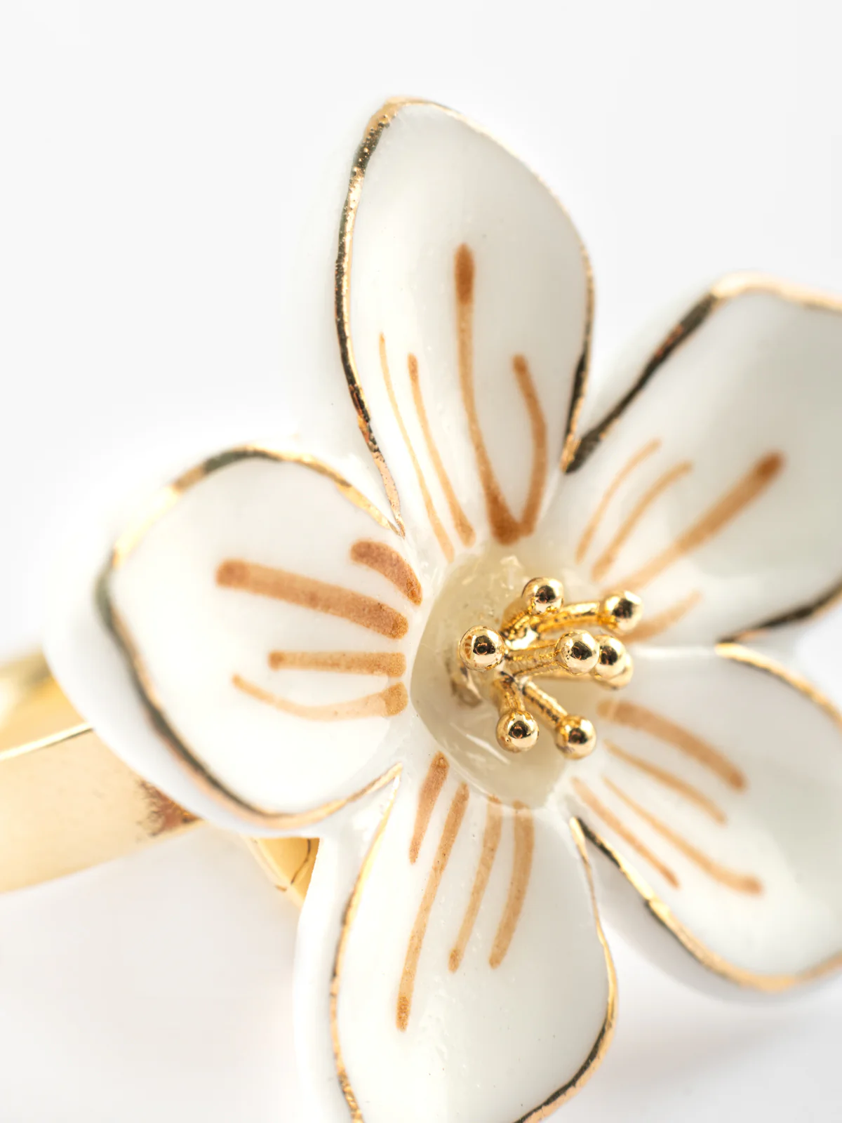 Bague fleur blanche - Image 5