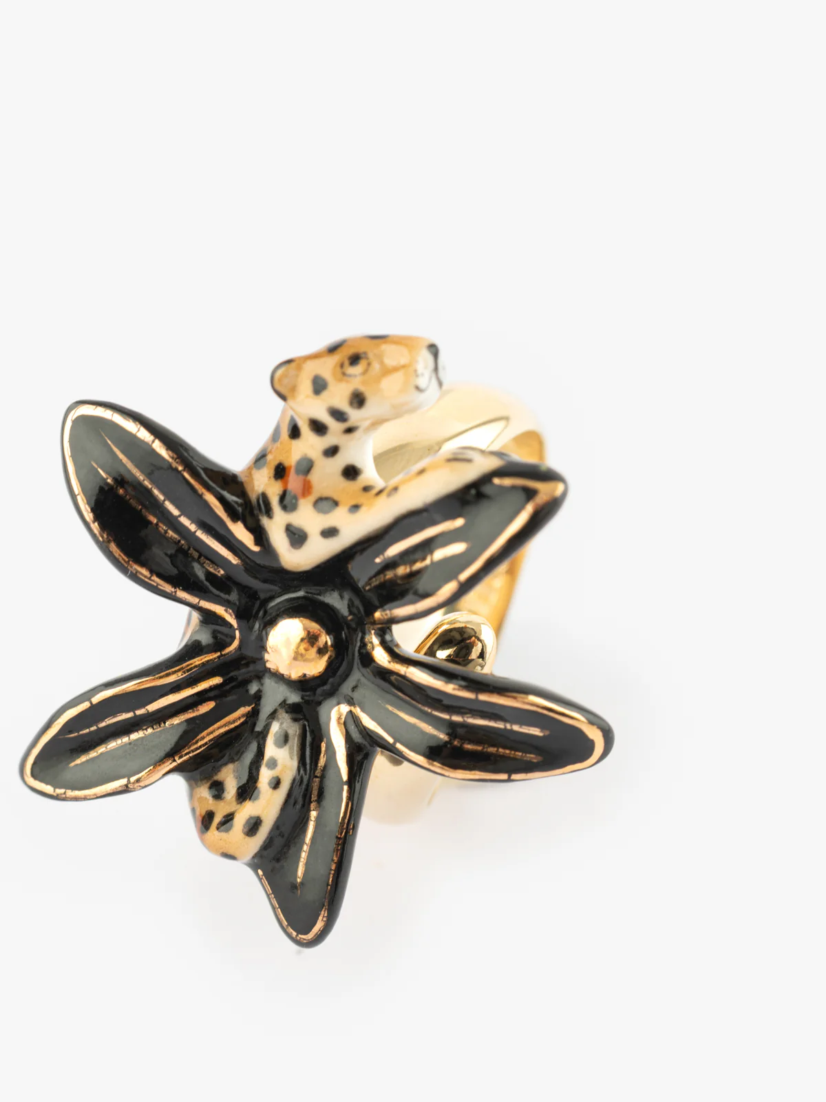Bague fleur d'Erine et léopard - Image 5