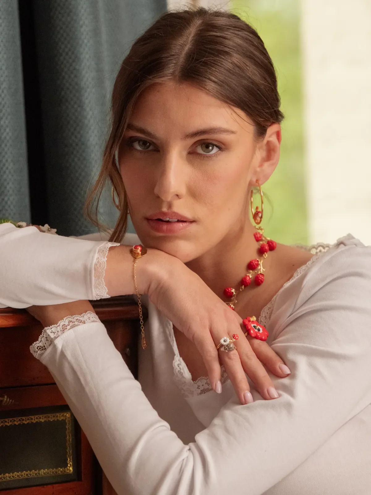 Bague hérisson, champignon et anémone - Image 4