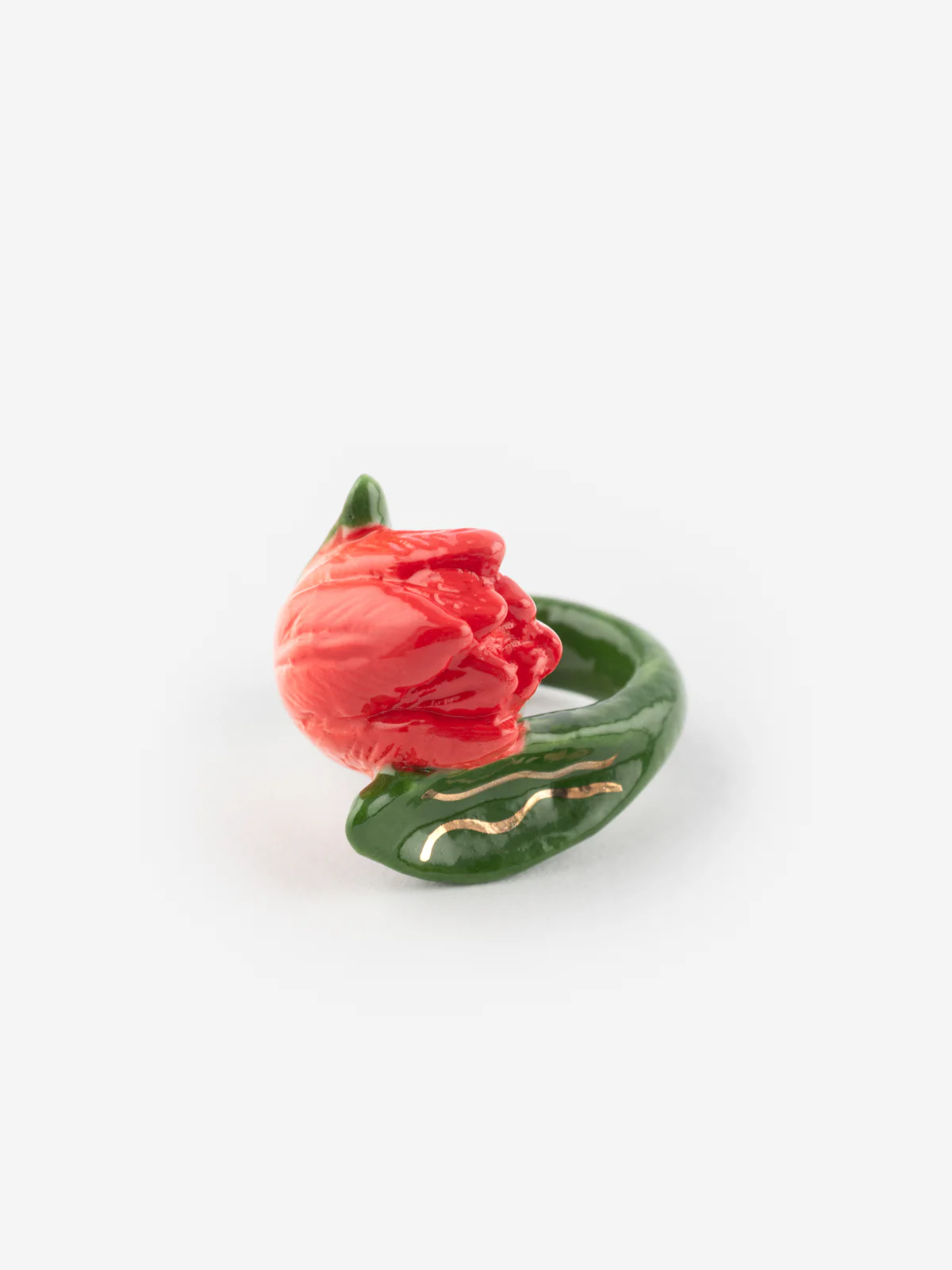 Bague Tulipe en porcelaine - Image 6