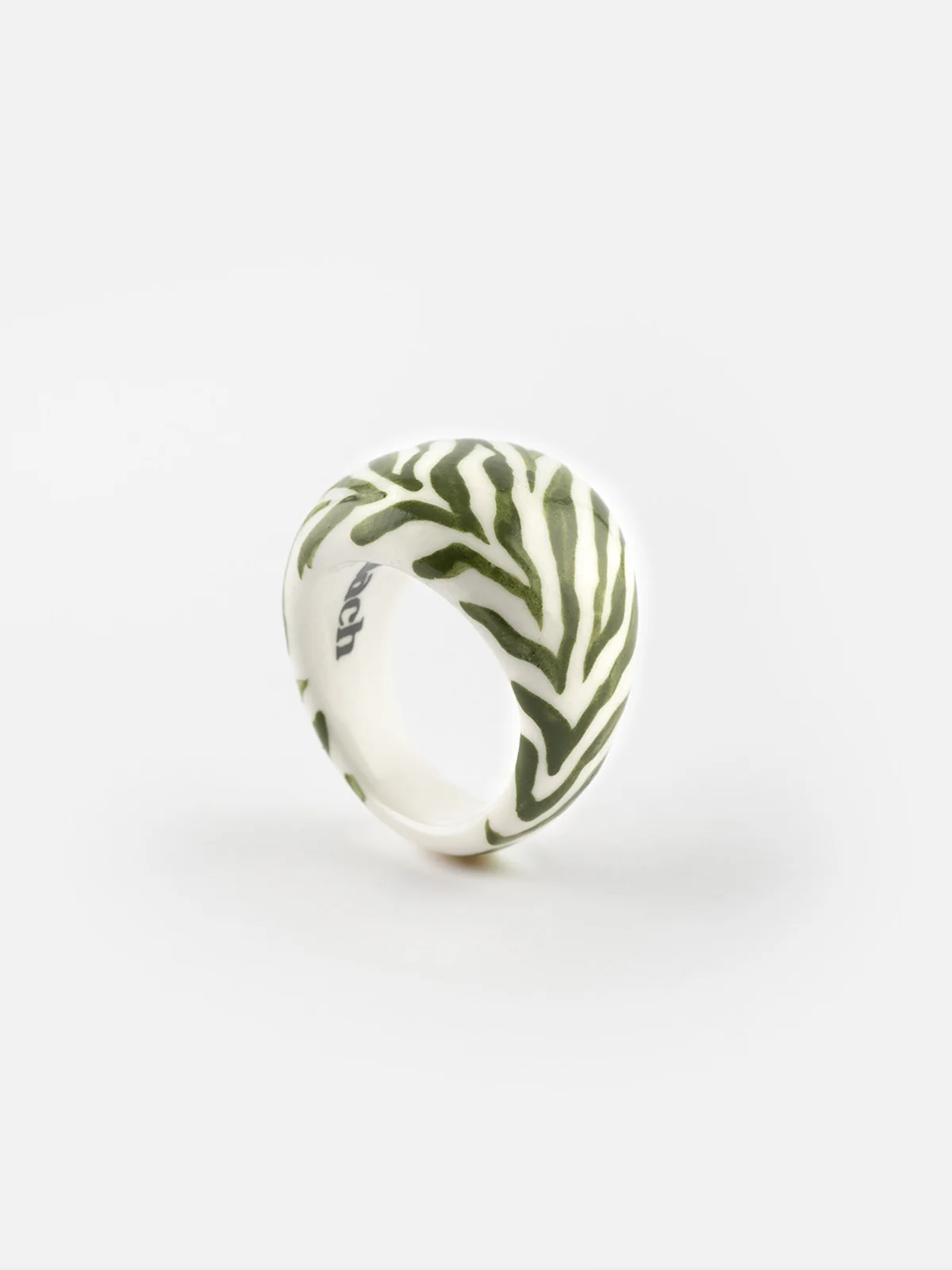 Bague zèbre vert