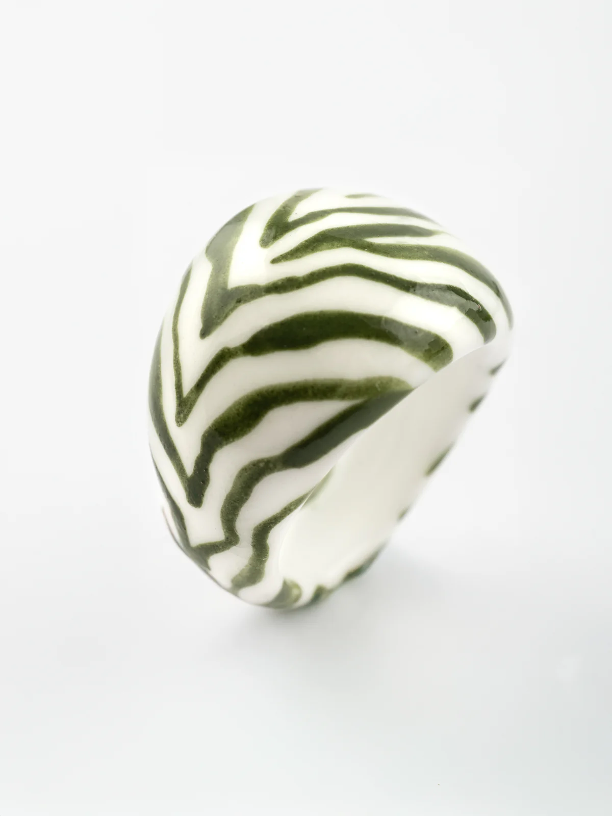 Bague zèbre vert - Image 4