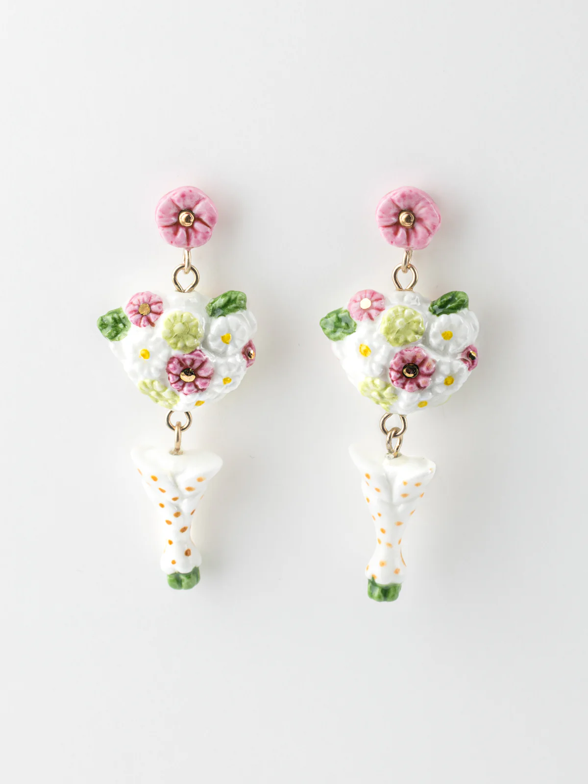 Boucles d'oreilles bouquet de fleurs