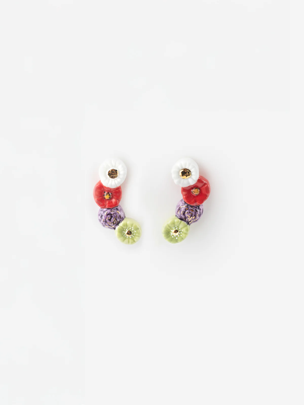 Boucles d'oreilles branche de fleurs