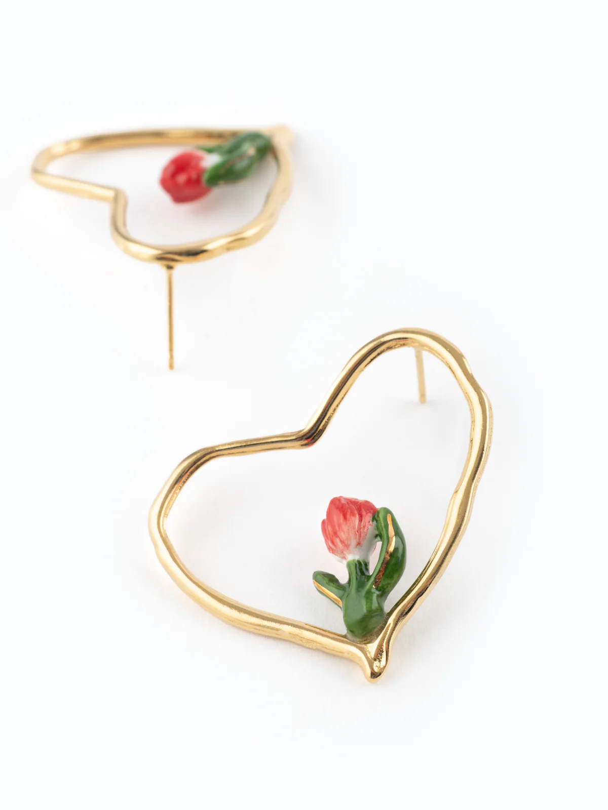 Boucles d’oreilles cœur Tulipe - Image 4