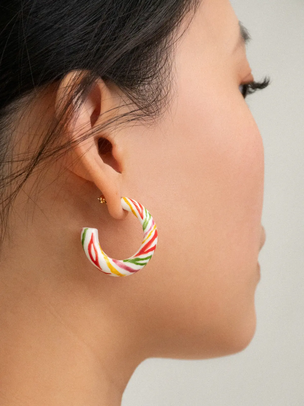 Boucles d’oreilles créoles Crazy Tiger - Image 3
