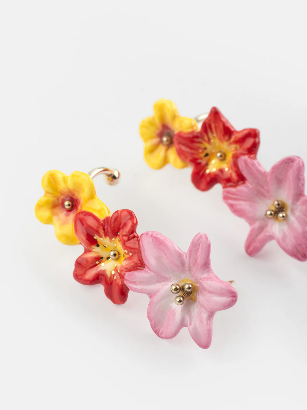 Boucles d’oreilles ear cuff fleurs tropicales - Image 5