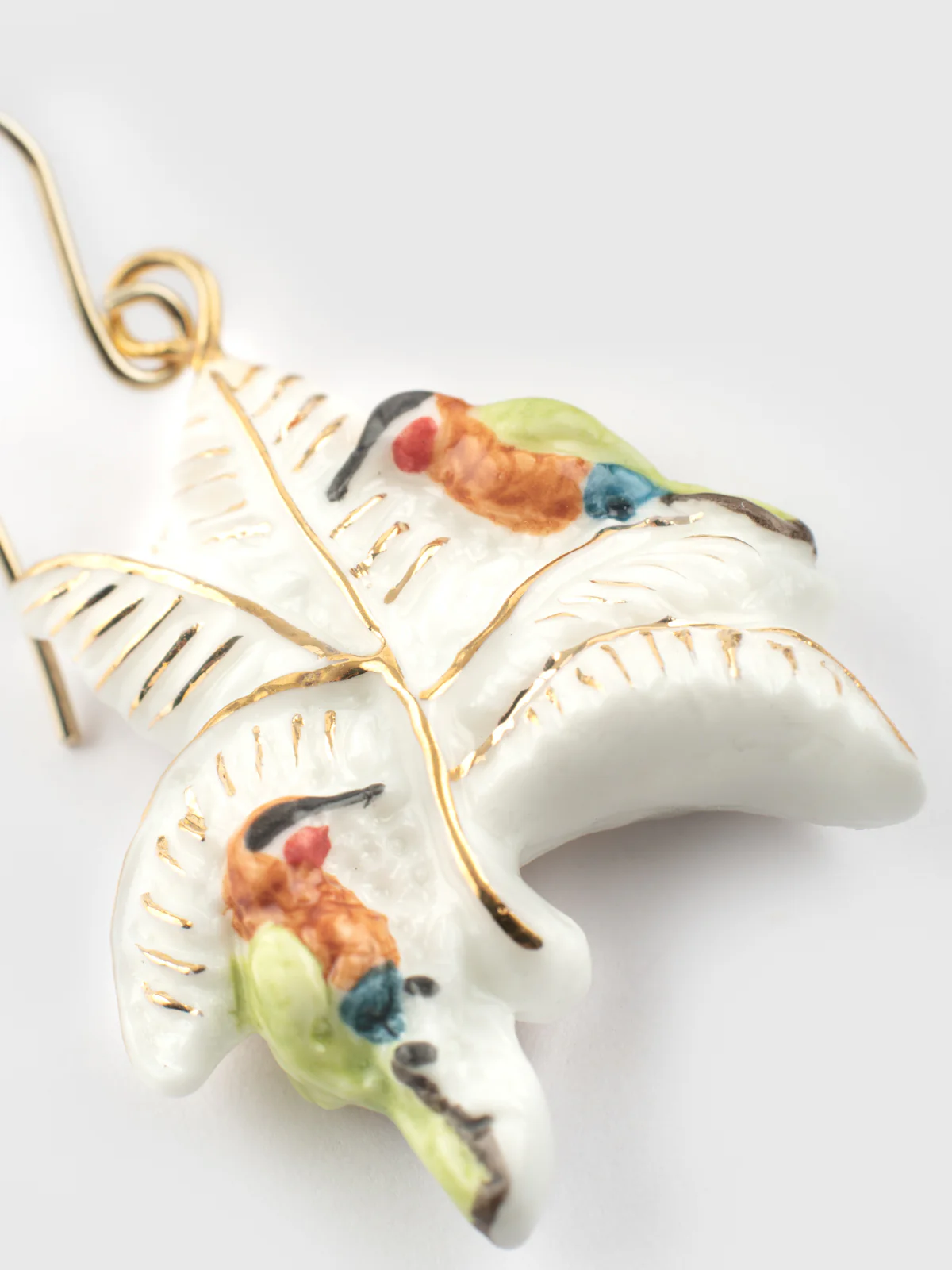 Boucles d'oreilles guêpiers d'Afrique sur palmiers blancs - Image 6