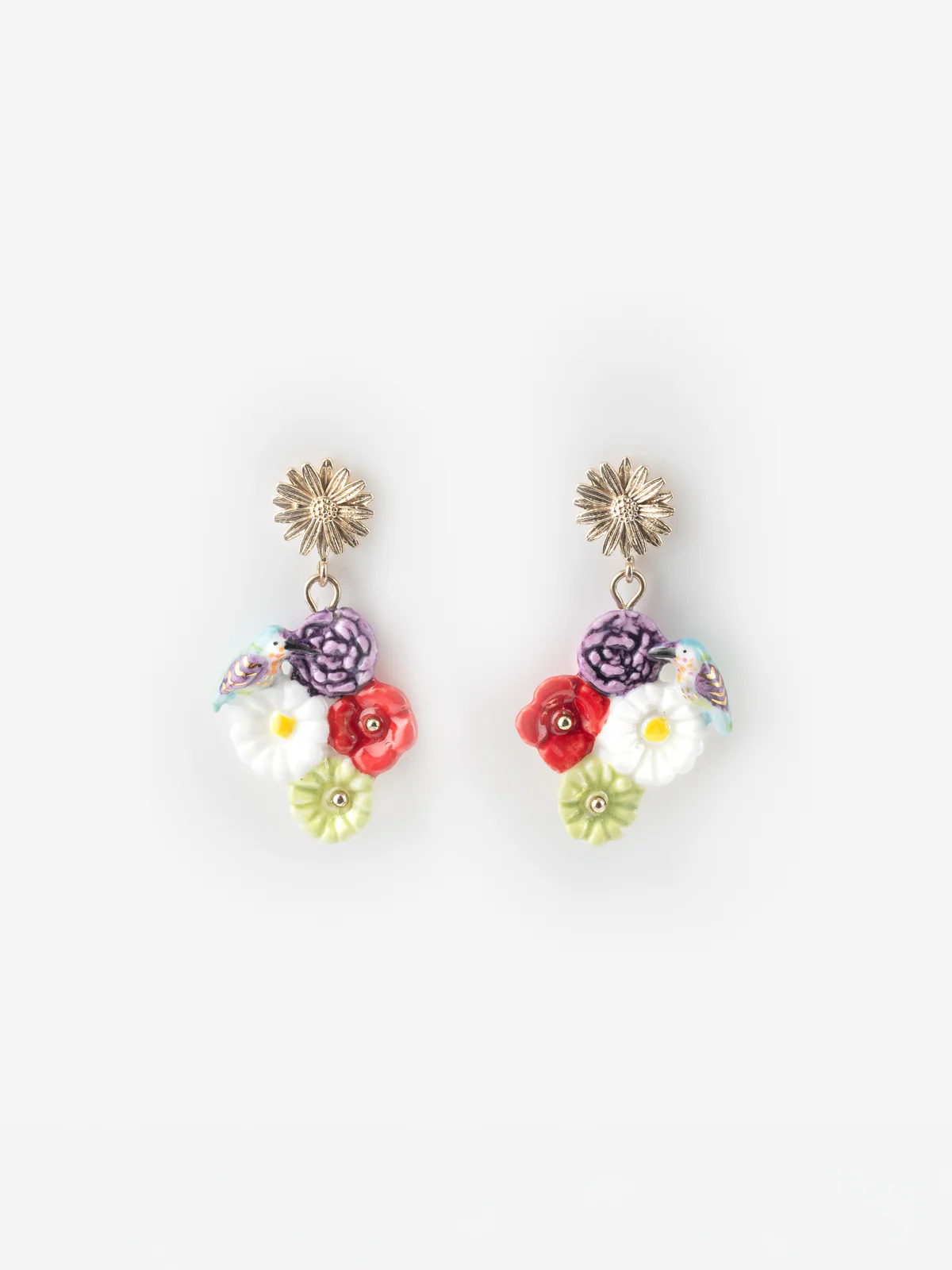 Boucles d'oreilles multifleurs