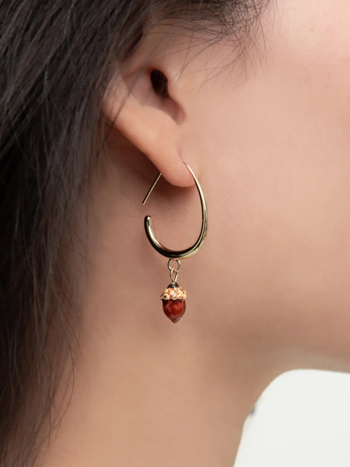 Boucles d'oreilles pendantes gland - Image 2