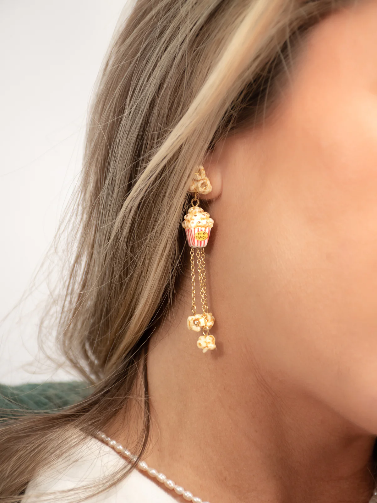 Boucles d'oreilles pendantes pop-corn - Image 3