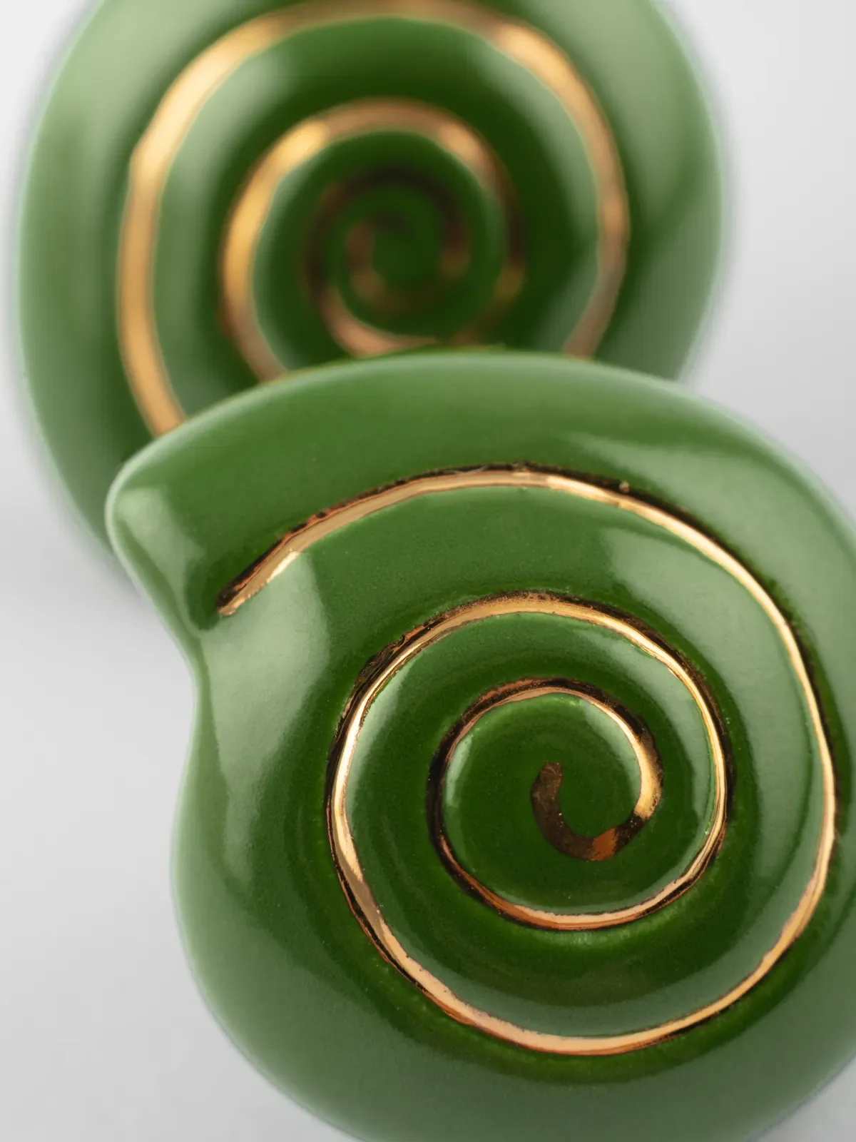Boucles d'oreilles puces - Escargot vert - Image 7