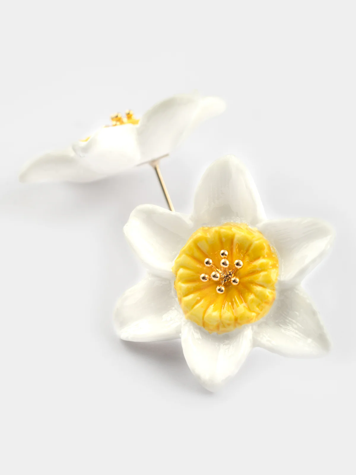 Boucles d'oreilles puces - Jonquille - Image 3