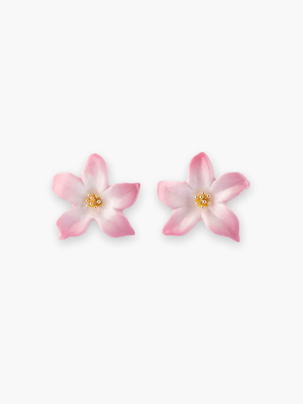 Boucles d'oreilles puces moyennes - Lys rose
