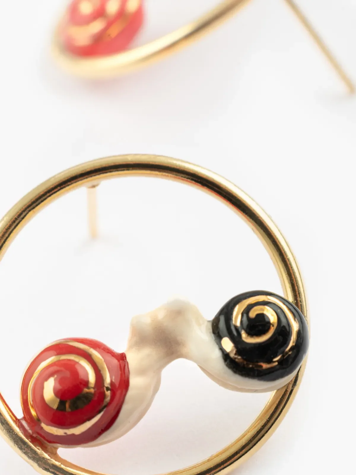 Boucles d'oreilles rondes escargots amoureux - Image 5