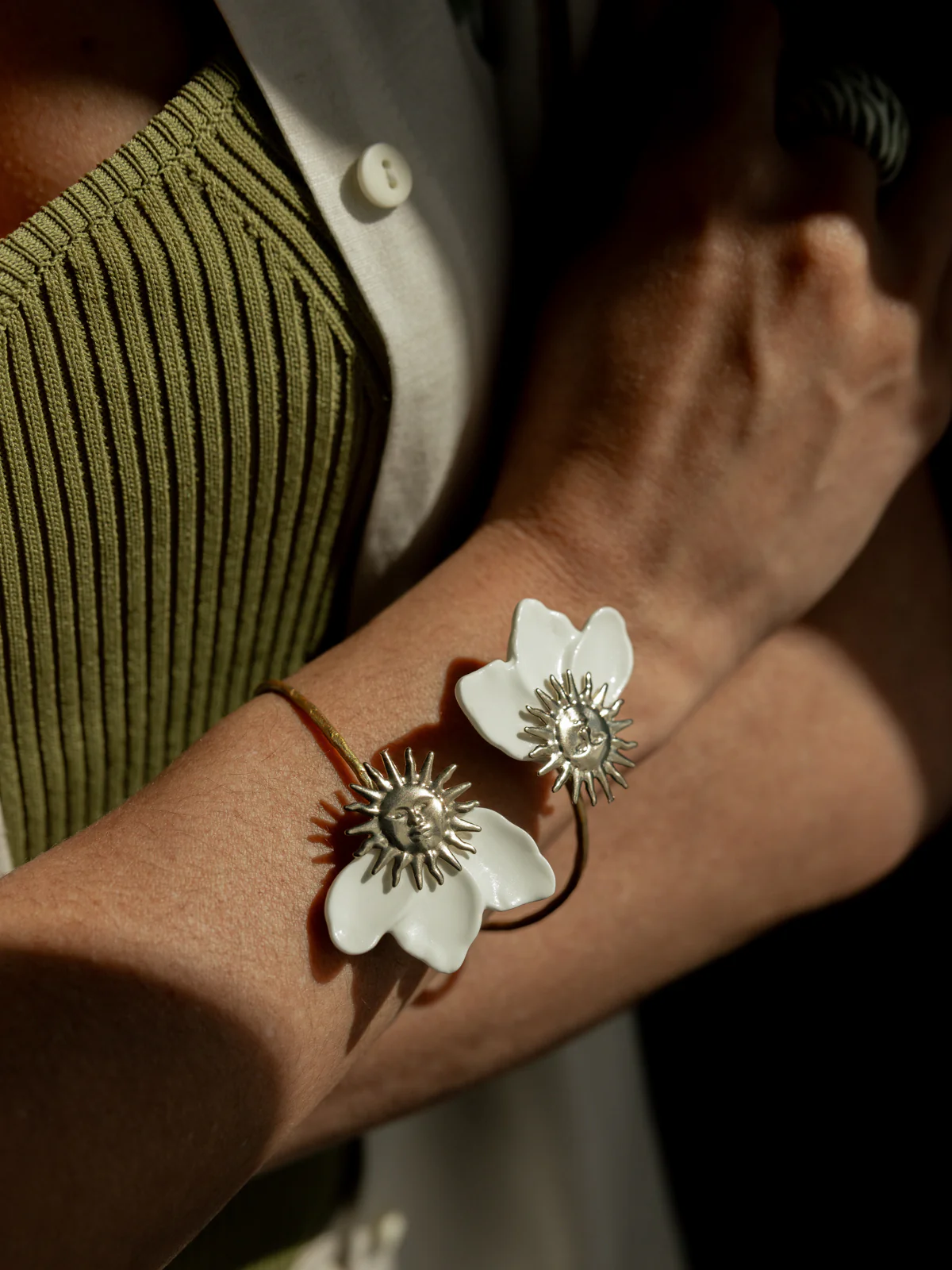 Bracelet maxi FaceToFace soleil blanc