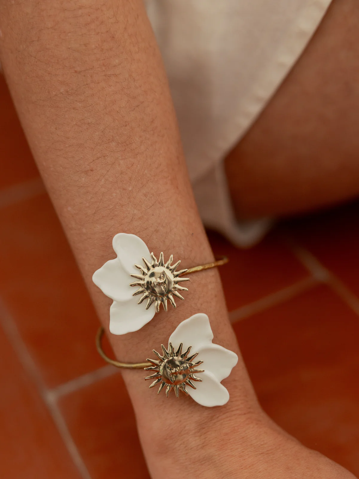 Bracelet maxi FaceToFace soleil blanc - Image 3