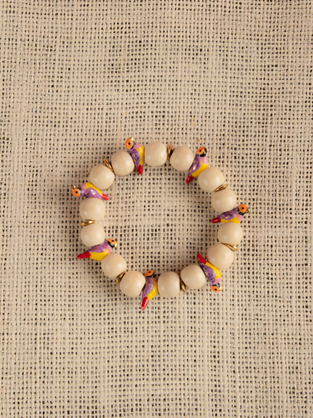 Bracelet oiseau diamant de Gould et perles - Image 7