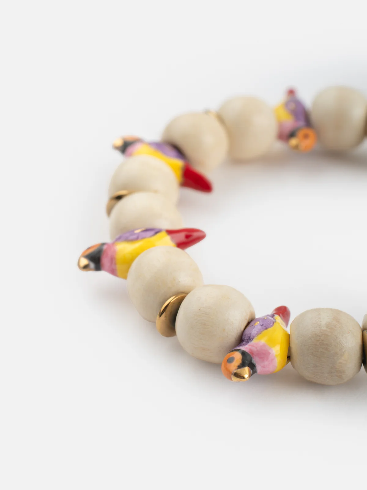 Bracelet oiseau diamant de Gould et perles - Image 8