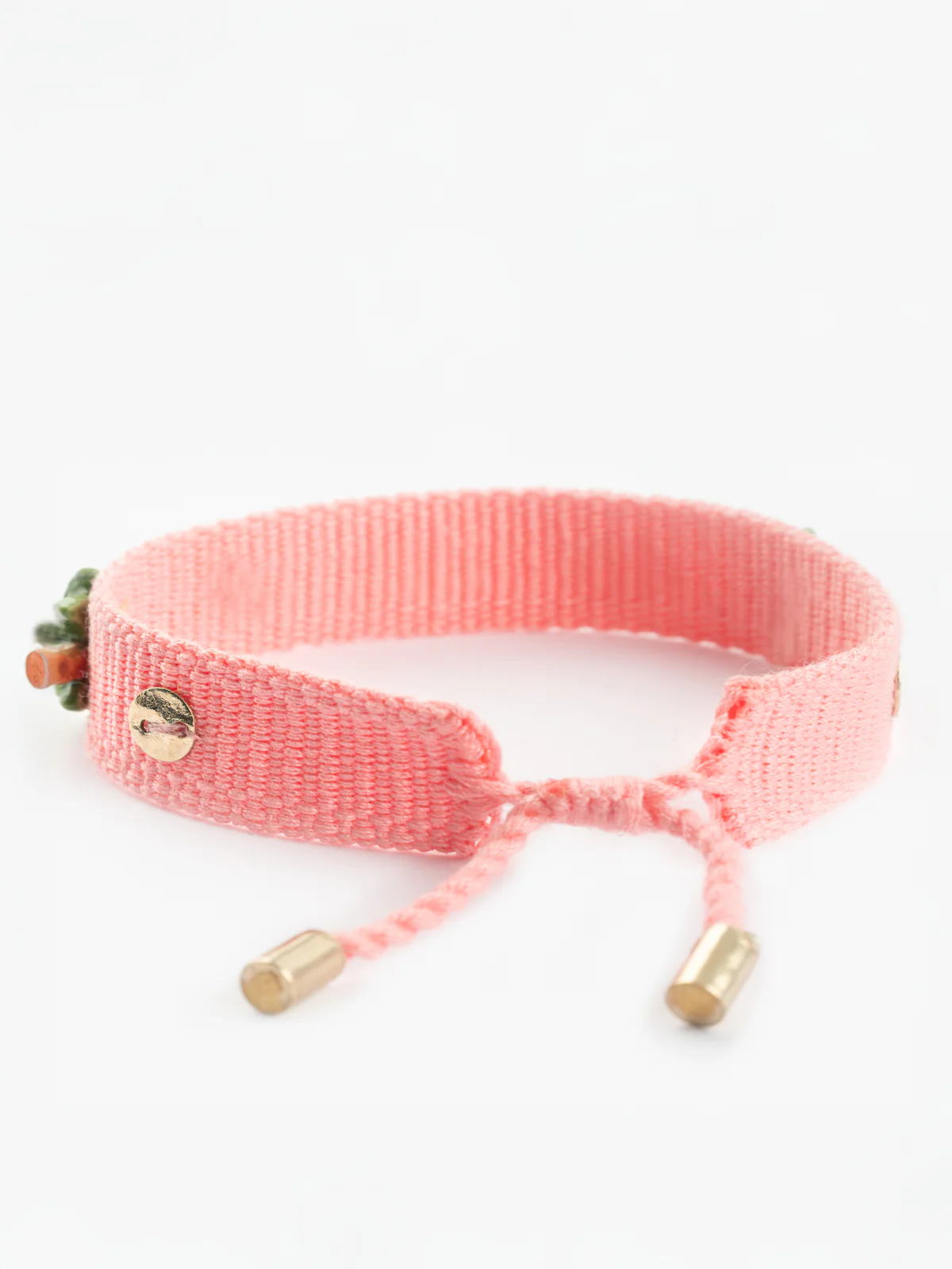 Bracelet tressé rose à charms - Image 5