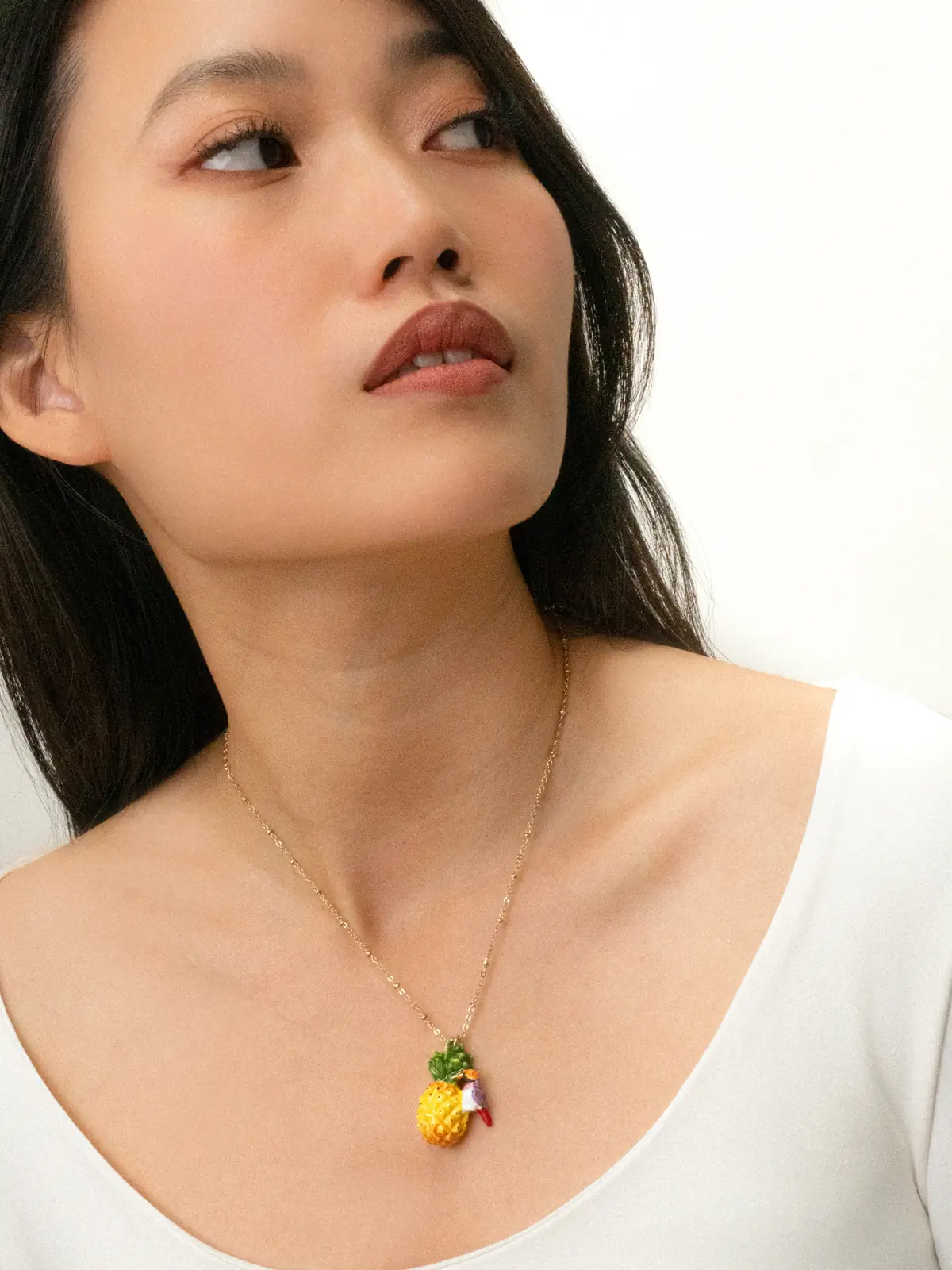 Collier ananas et oiseau diamant de Gould - Image 2