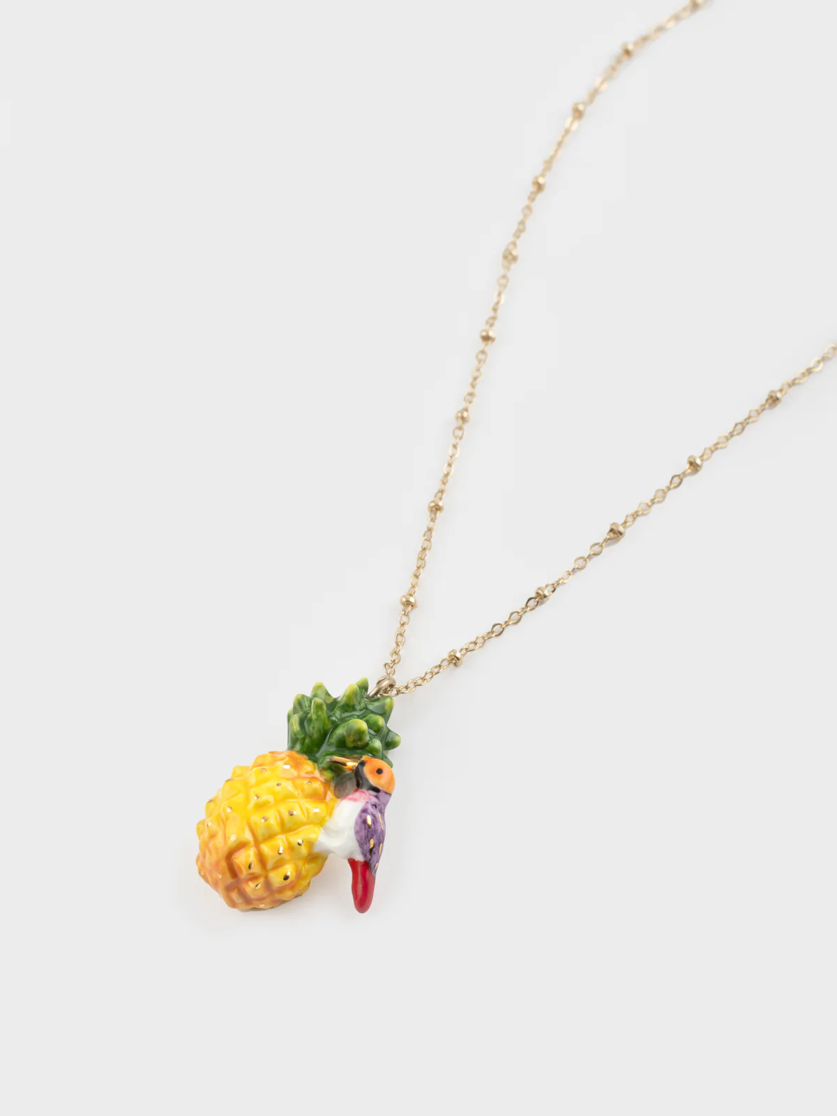 Collier ananas et oiseau diamant de Gould - Image 4